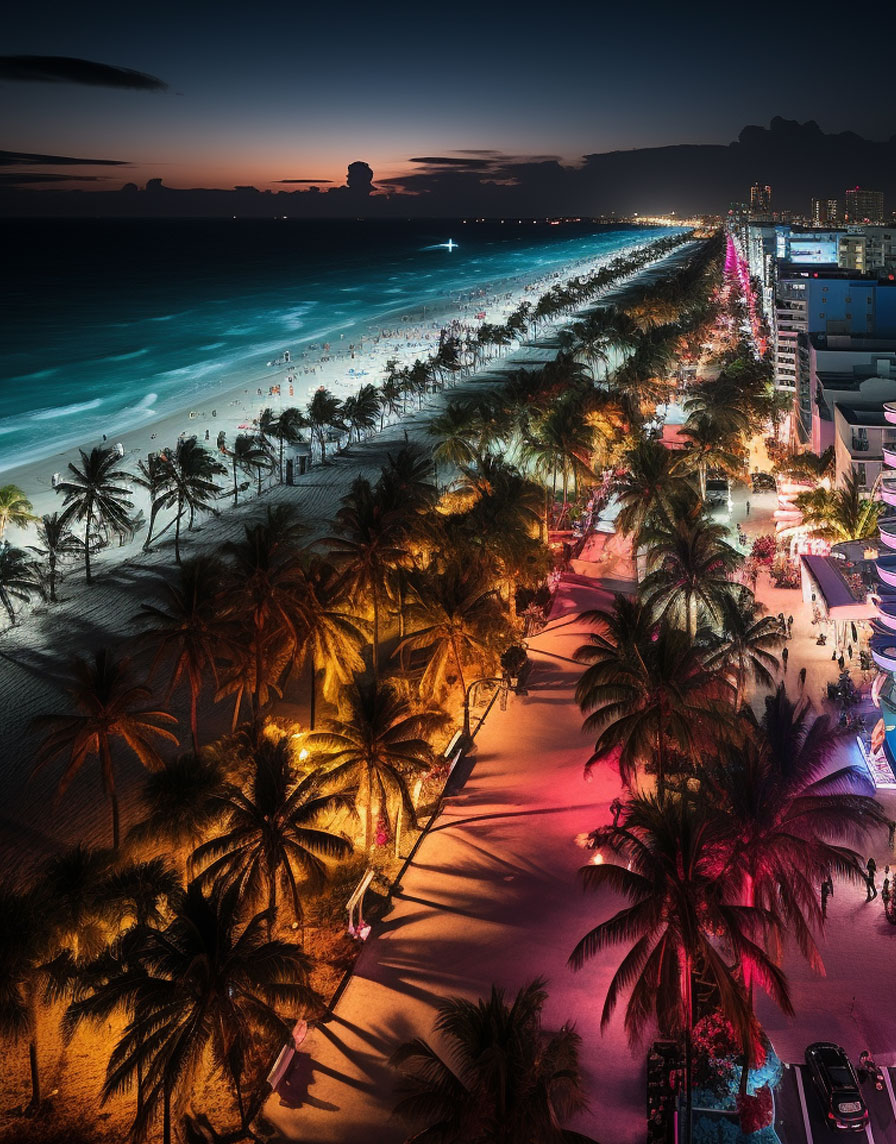 Nocne Miami Beach - imprezy