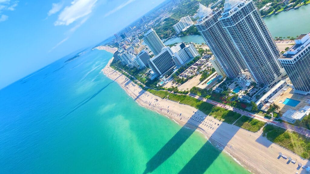 Lot Helikopterem nad Miami