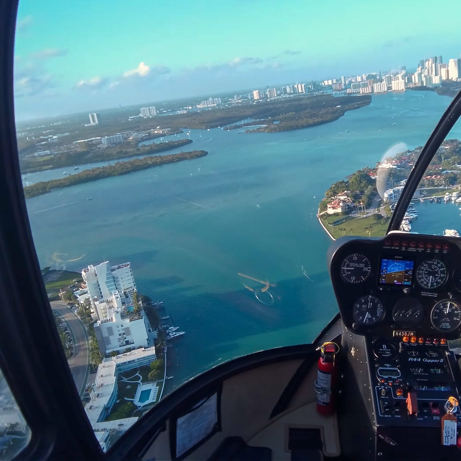 Widok z helikoptera na Miami
