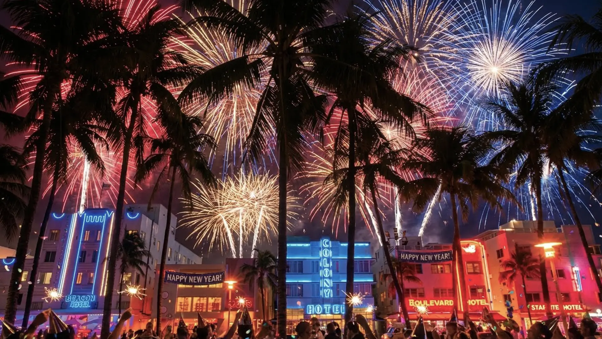 Sztuczne ognie nad South Beach